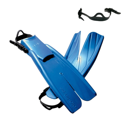 Apollo Bio Fins Pro With Rubber Straps - Metallic Blue - Size L/XL - Infinity DiveApollo Bio Fins Pro With Rubber Straps - Metallic Blue - Size L/XLApollo