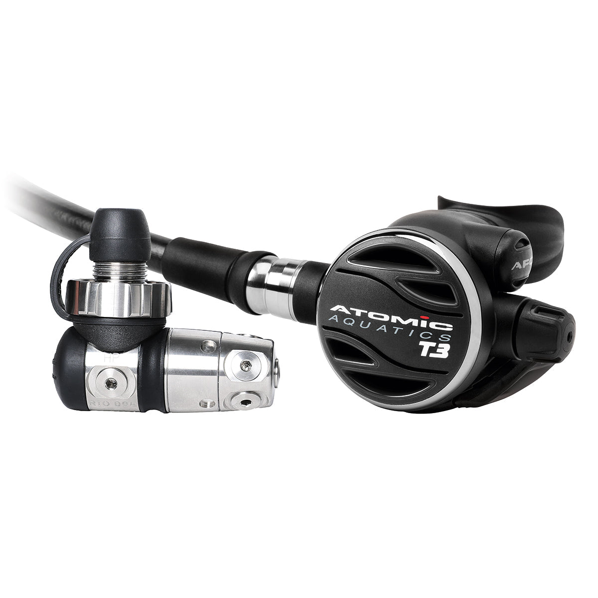 Atomic Aquatics Titanium T3 Regulator - Black - Infinity DiveAtomic Aquatics Titanium T3 Regulator - BlackAtomic Aquatics