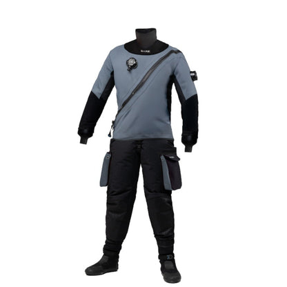 BARE Aqua Trek EVO Tech Dry lightweight breathable drysuit with front-entry waterproof zipper and Si-Tech valves