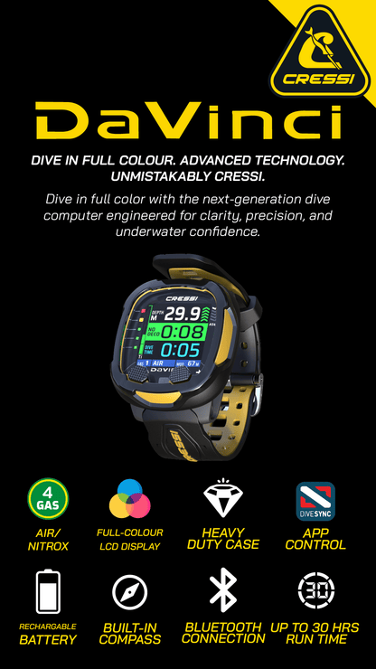 Cressi Da Vinci Wrist Dive Computer - Infinity DiveCressi Da Vinci Wrist Dive ComputerCressi