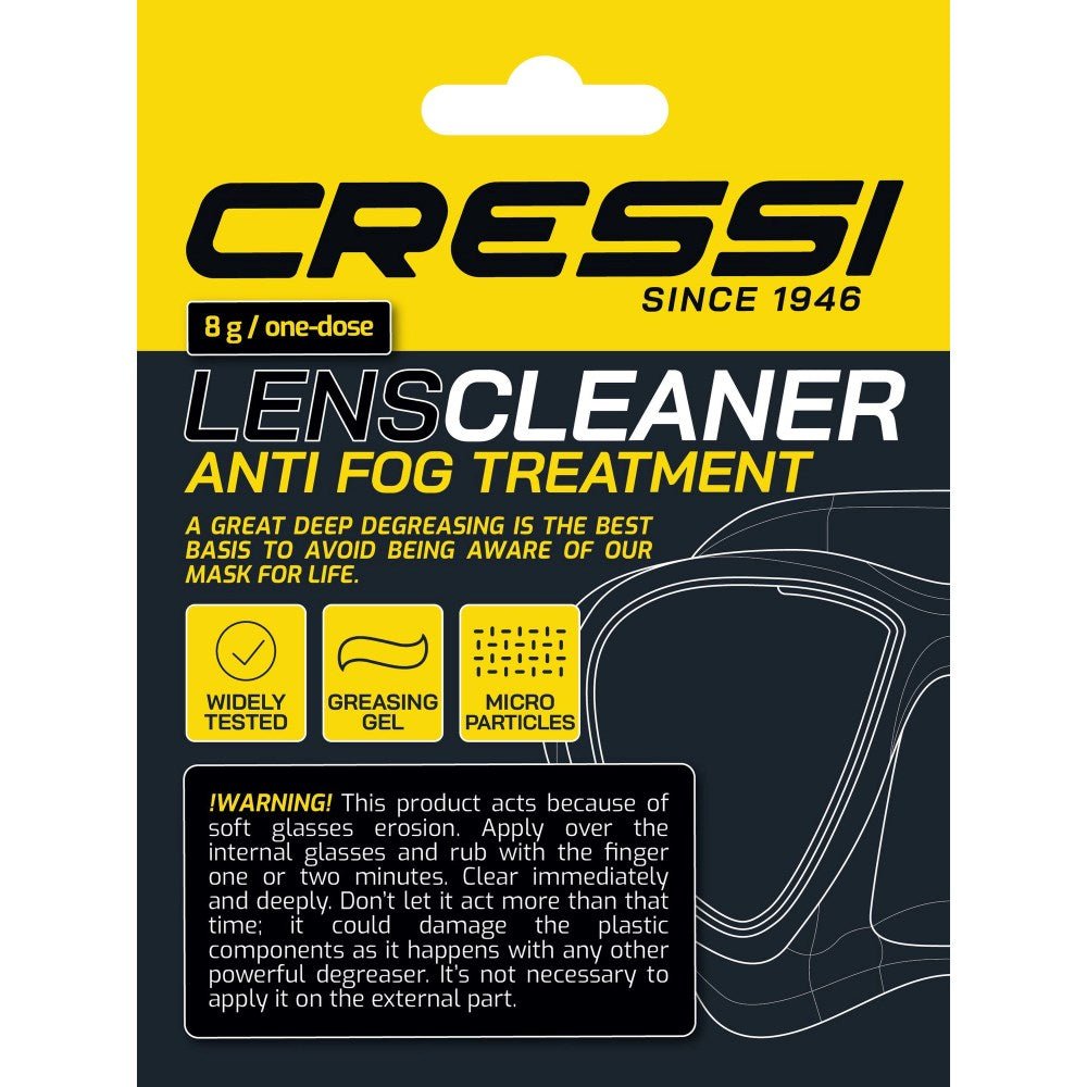 Cressi Dive Mask/ Goggles Lens Cleaner Pre - Clean Anti Fog - Infinity DiveCressi Dive Mask/ Goggles Lens Cleaner Pre - Clean Anti FogCressi