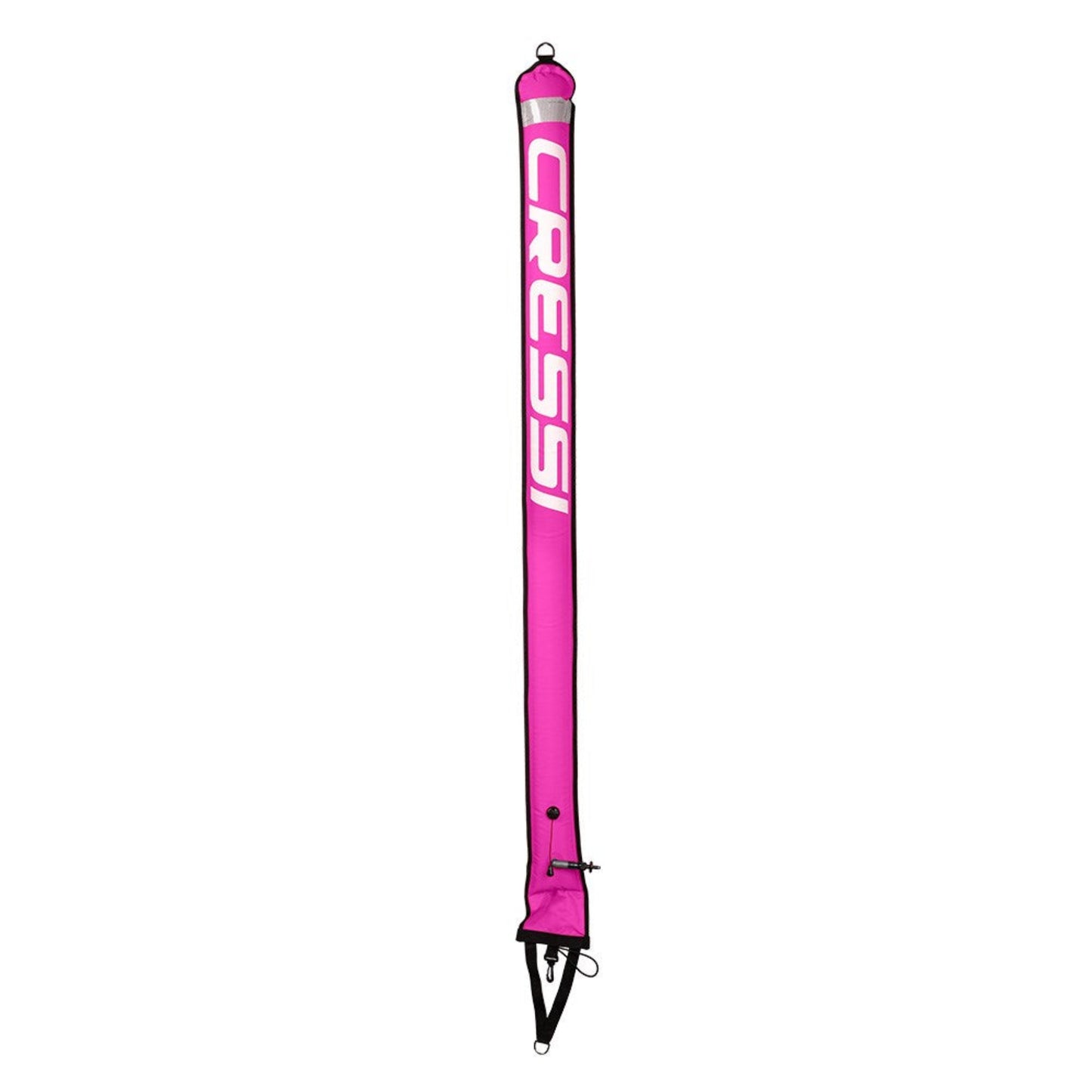Red and black diving tube with 'Cressi' branding on a white background