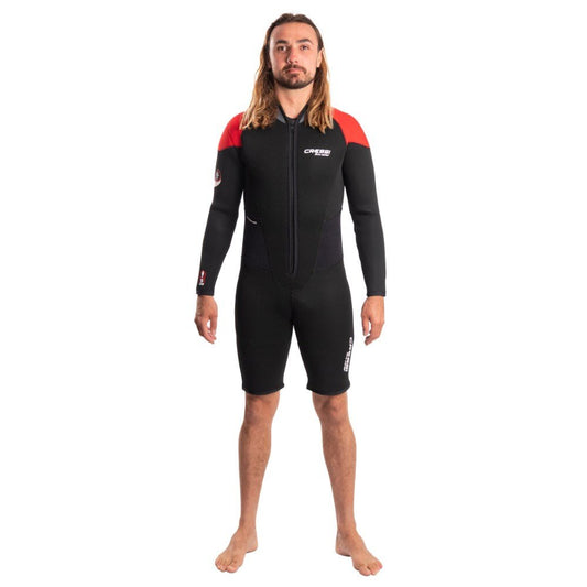 Cressi Endurance Long Sleeve Shorty Wetsuit 5mm - Men - Infinity DiveCressi Endurance Long Sleeve Shorty Wetsuit 5mm - MenCressi