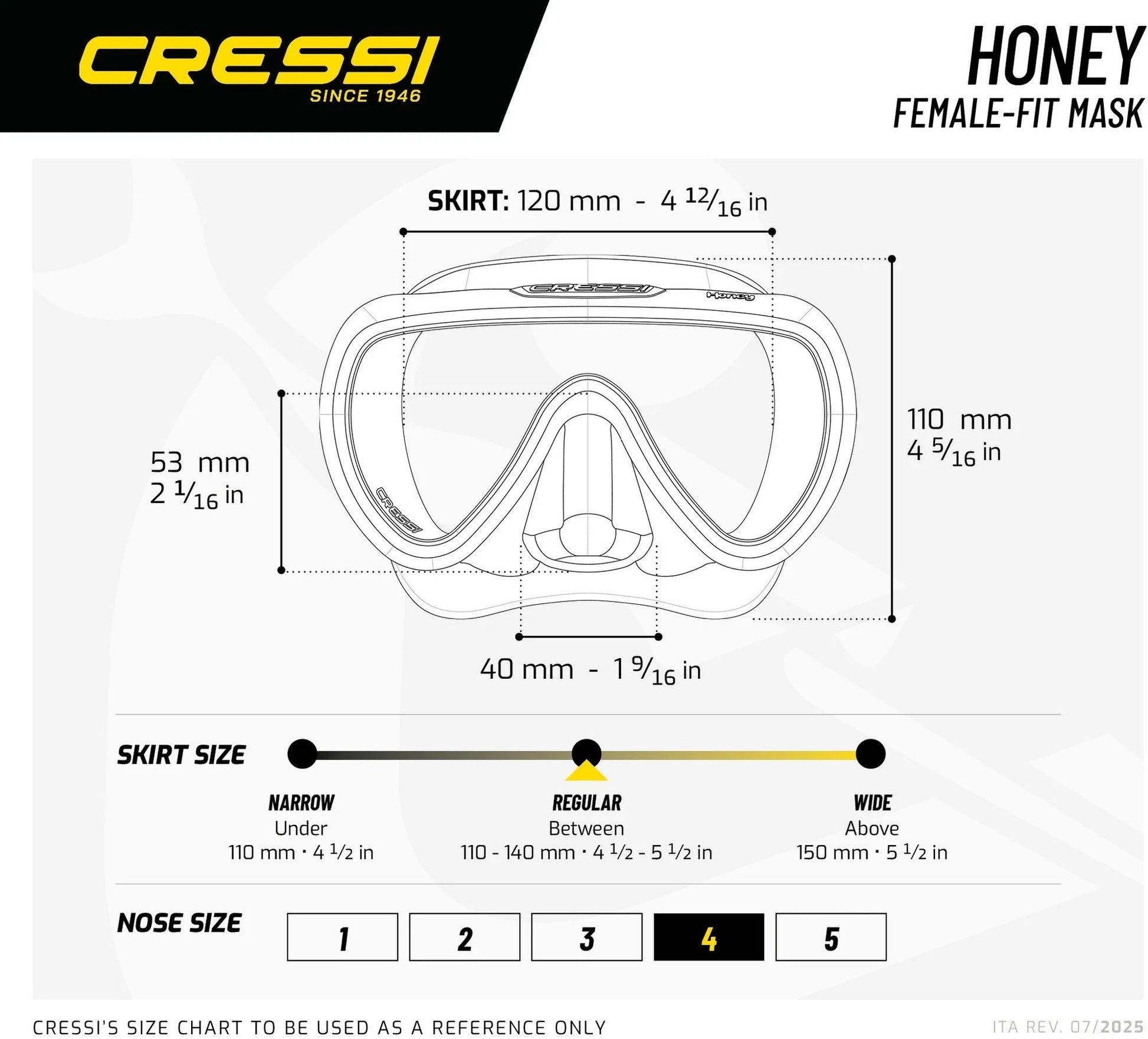Cressi Honey Dive Mask - Infinity DiveCressi Honey Dive MaskCressi