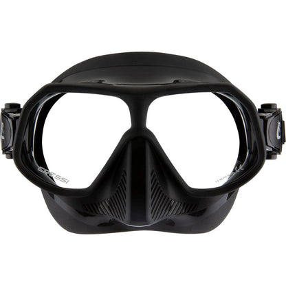 Cressi Rombo low-volume dual lens scuba diving mask with tempered glass lenses and silicone skirt