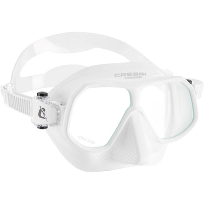 Cressi Rombo low-volume dual lens scuba diving mask with tempered glass lenses and silicone skirt