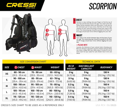 Cressi Scorpion Buoyancy Control Device - Infinity DiveCressi Scorpion Buoyancy Control DeviceCressi