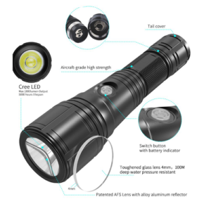 Skywoods D6S Pro USB Charge Dive Torch - 3000 Lumens