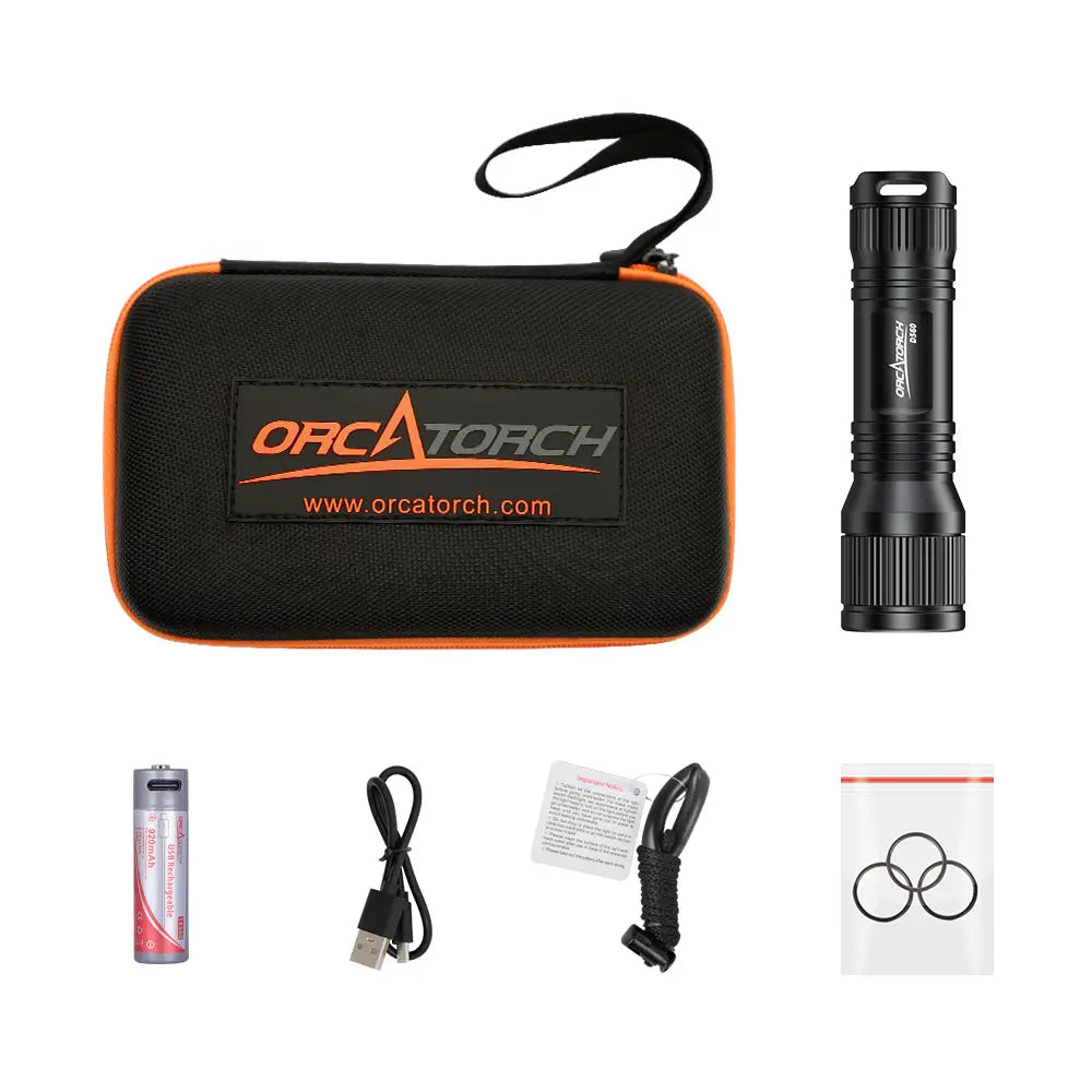 OrcaTorch D560 700 Lumens Dive Light Small & Lightweight