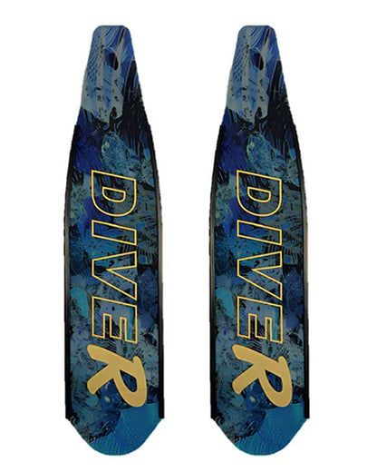 DiveR - Blue Bone by Naomi Gittoes Free Diving Fin Blades - Infinity DiveDiveR - Blue Bone by Naomi Gittoes Free Diving Fin BladesDiveR