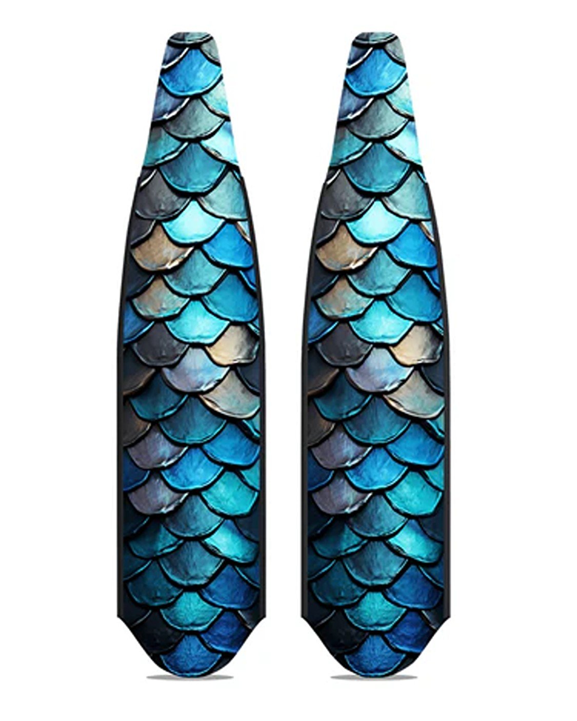 DiveR - Blue Scale Free Diving Fin Blades - Infinity DiveDiveR - Blue Scale Free Diving Fin BladesDiveR