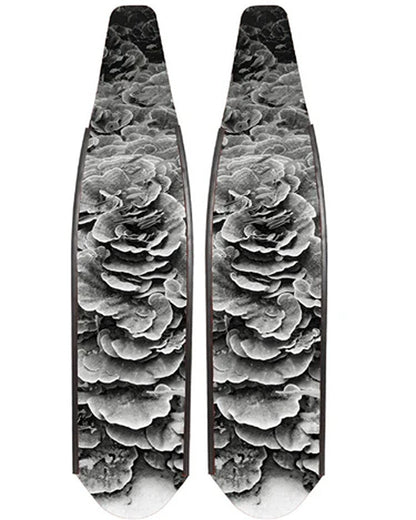 DiveR - Coral Black & White by Tiani Dun Free Diving Fin Blades - Infinity DiveDiveR - Coral Black & White by Tiani Dun Free Diving Fin BladesDiveR