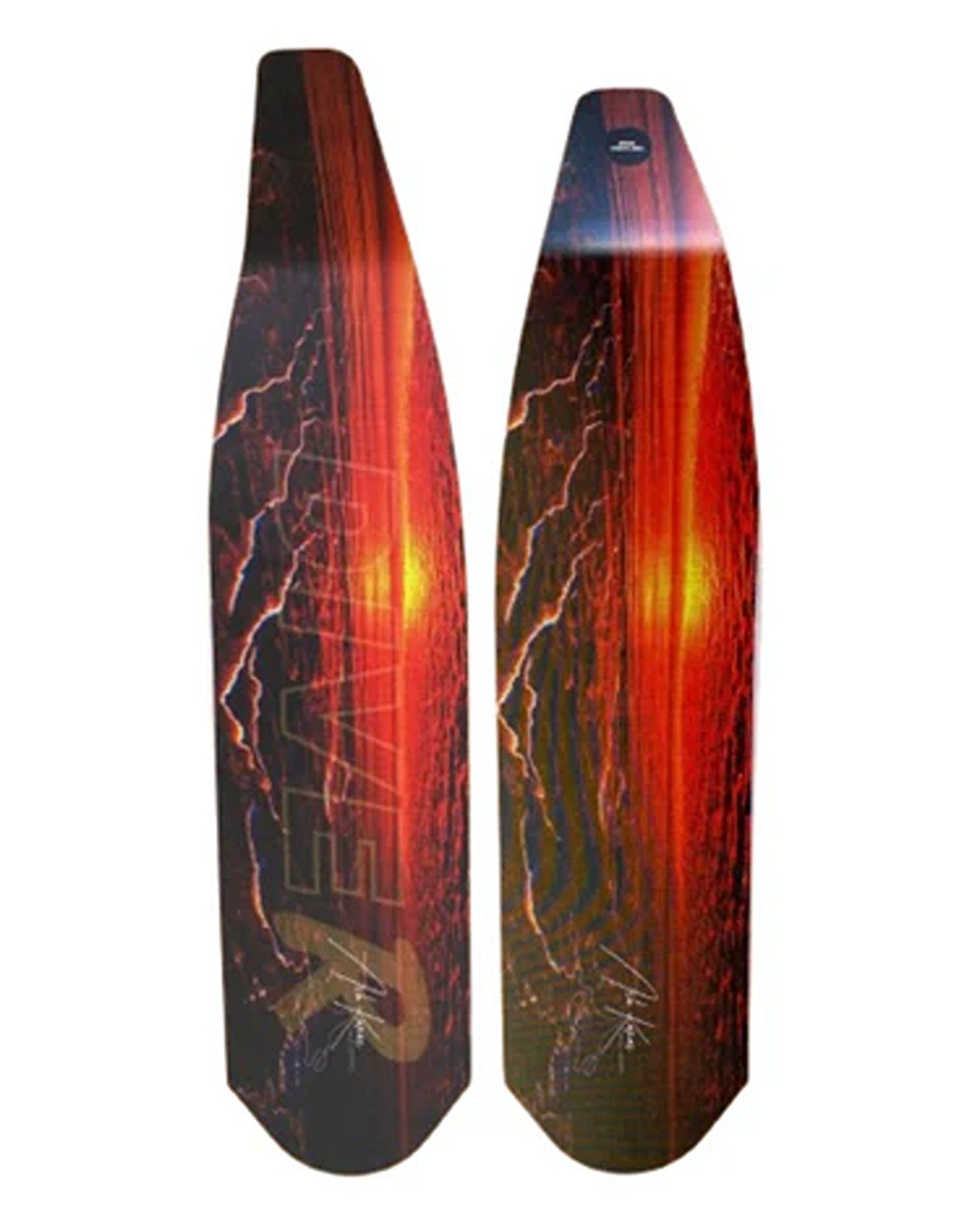 DiveR - Coral Sunset by Ash Kara Free Diving Fin Blades - Infinity DiveDiveR - Coral Sunset by Ash Kara Free Diving Fin BladesDiveR