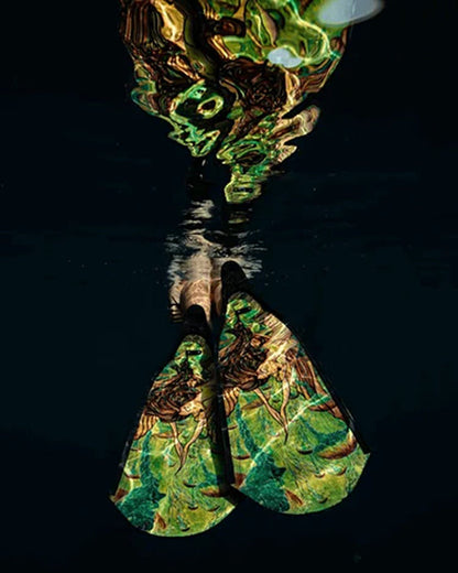 DiveR - Green Mermaid by Naomi Gittoes Free Diving Fin Blades - Infinity DiveDiveR - Green Mermaid by Naomi Gittoes Free Diving Fin BladesDiveR