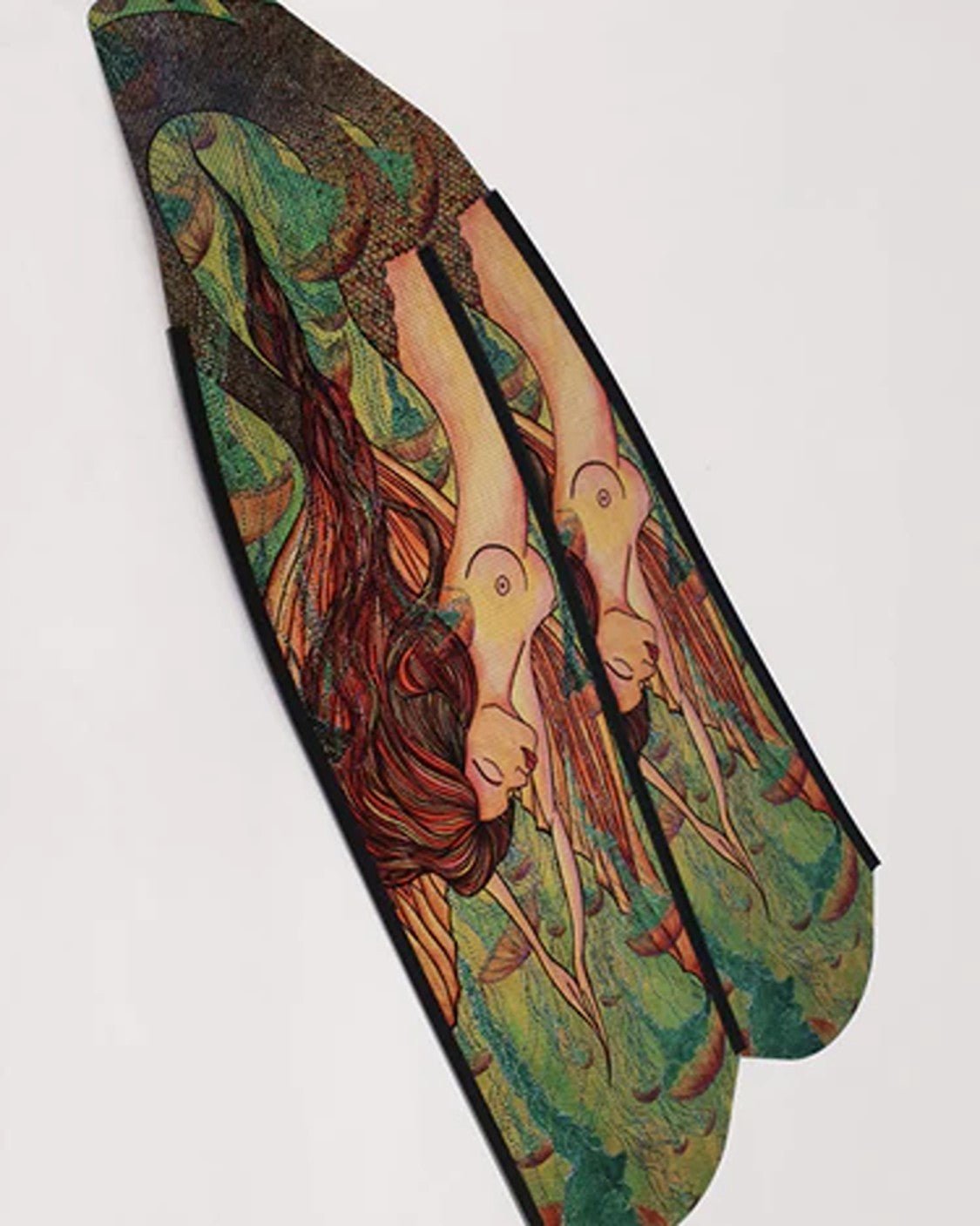 DiveR - Green Mermaid by Naomi Gittoes Free Diving Fin Blades - Infinity DiveDiveR - Green Mermaid by Naomi Gittoes Free Diving Fin BladesDiveR