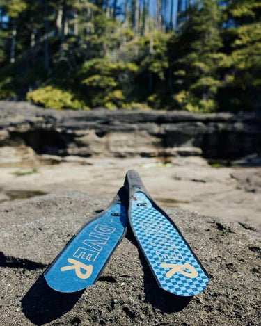 DiveR - HypeTex Blue Free Diving Fin Blades - Infinity DiveDiveR - HypeTex Blue Free Diving Fin BladesDiveR