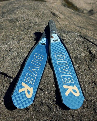 DiveR - HypeTex Blue Free Diving Fin Blades - Infinity DiveDiveR - HypeTex Blue Free Diving Fin BladesDiveR