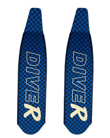 DiveR - HypeTex Blue Knight Free Diving Fin Blades - Infinity DiveDiveR - HypeTex Blue Knight Free Diving Fin BladesDiveR