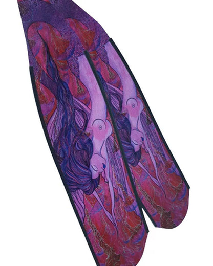 DiveR - Pink Mermaid by Naomi Gittoes Free Diving Fin Blades - Infinity DiveDiveR - Pink Mermaid by Naomi Gittoes Free Diving Fin BladesDiveR