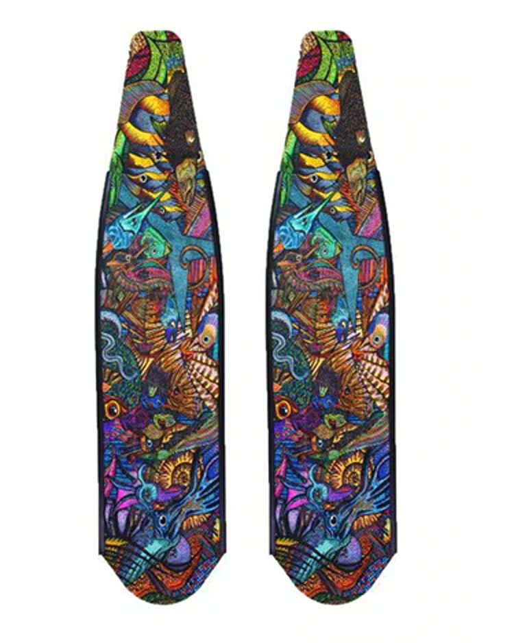 DiveR - Reef Life by Naomi Gittoes Free Diving Fin Blades - Infinity DiveDiveR - Reef Life by Naomi Gittoes Free Diving Fin BladesDiveR