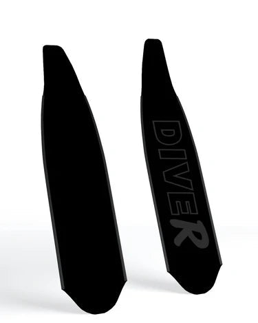 DiveR - Stealth Black Free Diving Fin Blades - Infinity DiveDiveR - Stealth Black Free Diving Fin BladesDiveR
