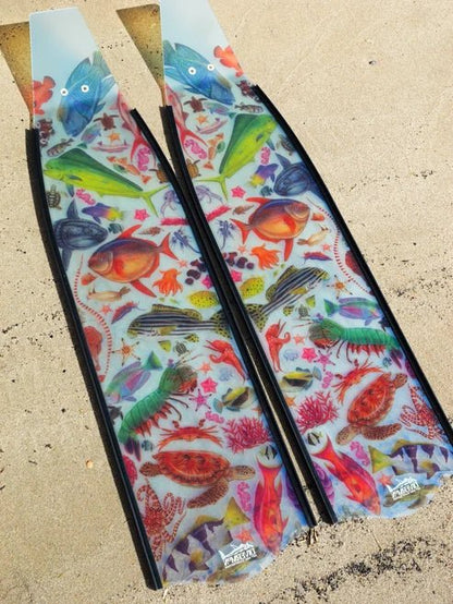 Divermon Tropical Dream Free Diving Fins - Infinity DiveDivermon Tropical Dream Free Diving FinsDivermon