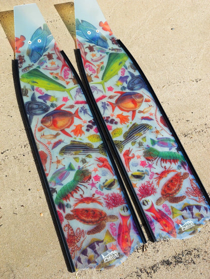 Divermon Tropical Dream Free Diving Fins - Infinity DiveDivermon Tropical Dream Free Diving FinsDivermon