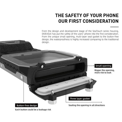 Divevolk SeaTouch 4 Max or 4 Max Plus Touchscreen Underwater Housing - Infinity DiveDivevolk SeaTouch 4 Max or 4 Max Plus Touchscreen Underwater HousingDivevolk