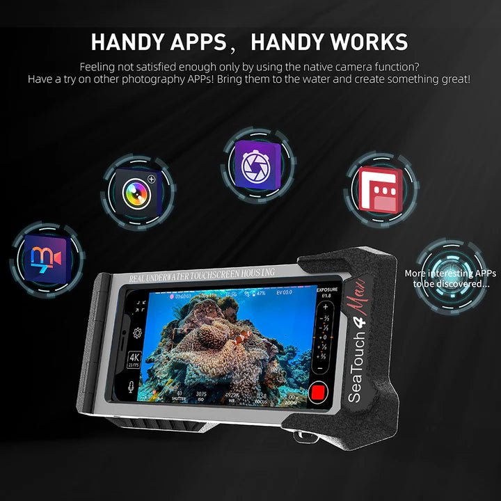 Divevolk SeaTouch 4 Max or 4 Max Plus Touchscreen Underwater Housing - Infinity DiveDivevolk SeaTouch 4 Max or 4 Max Plus Touchscreen Underwater HousingDivevolk