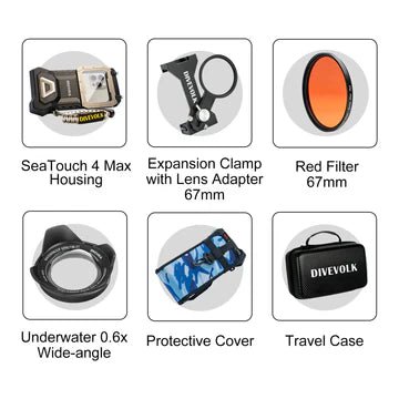Divevolk SeaTouch 4 Max or 4 Max Plus Touchscreen Underwater Housing - Infinity DiveDivevolk SeaTouch 4 Max or 4 Max Plus Touchscreen Underwater HousingDivevolk