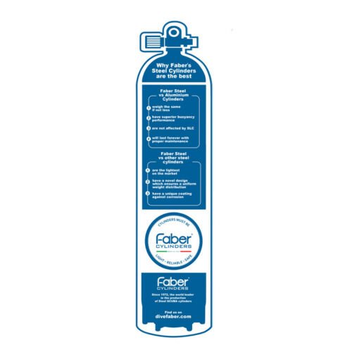 Faber Steel Cylinder 9L - 232 Bar with Option Valve - Infinity DiveFaber Steel Cylinder 9L - 232 Bar with Option ValveFaber