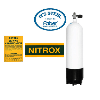 Faber Steel Dive Cylinder 18L - 232 Bar with Boot - Infinity DiveFaber Steel Dive Cylinder 18L - 232 Bar with BootFaber