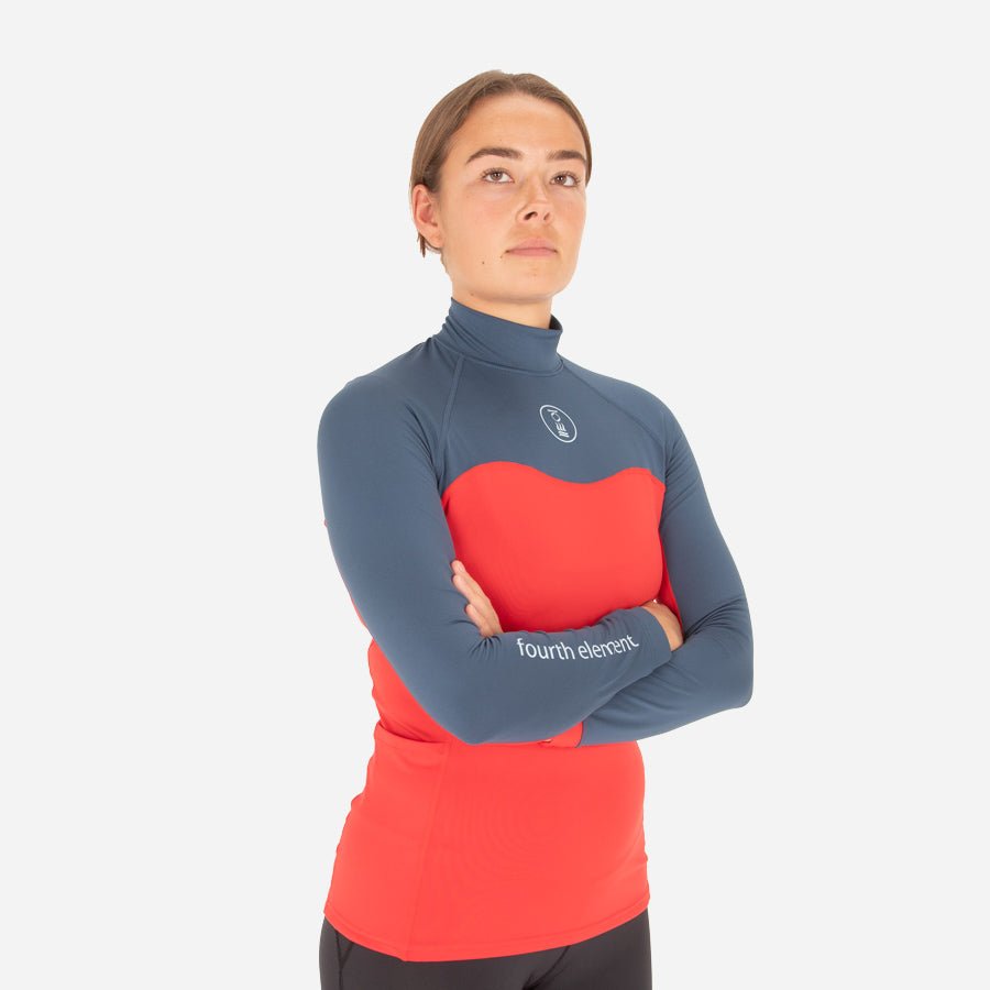 Fourth Element Classic Fit Long Sleeves Hydro - T Lava/ Deep Blue - Women - Infinity DiveFourth Element Classic Fit Long Sleeves Hydro - T Lava/ Deep Blue - WomenFourth Element