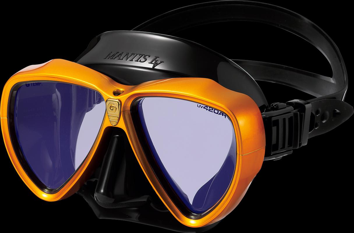 GULL MANTIS LV low volume dive mask with UV420 CUT AR Amber Lens