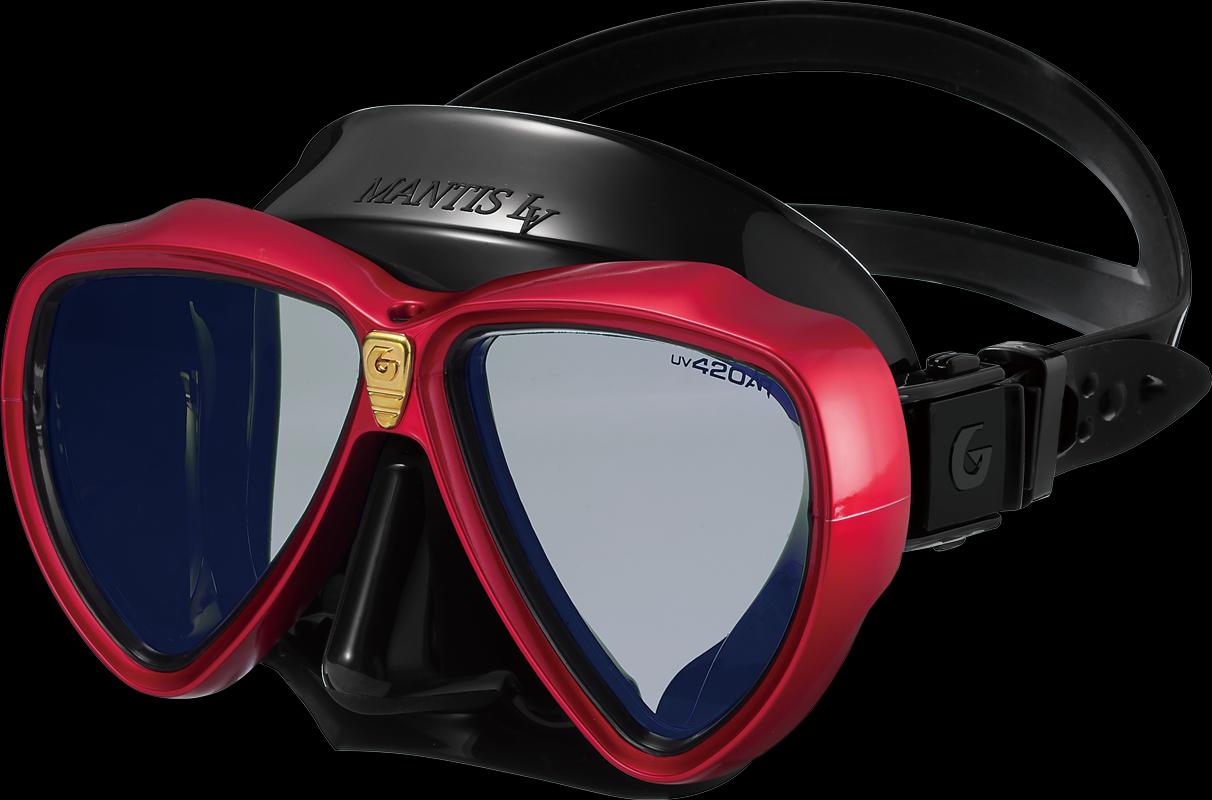 GULL MANTIS LV low volume dive mask with UV420 CUT AR Amber Lens