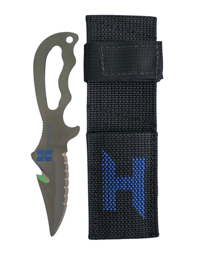Halcyon Explorer Low-Profile Titanium Knife with Angled Sheath - Infinity DiveHalcyon Explorer Low-Profile Titanium Knife with Angled SheathHalcyon