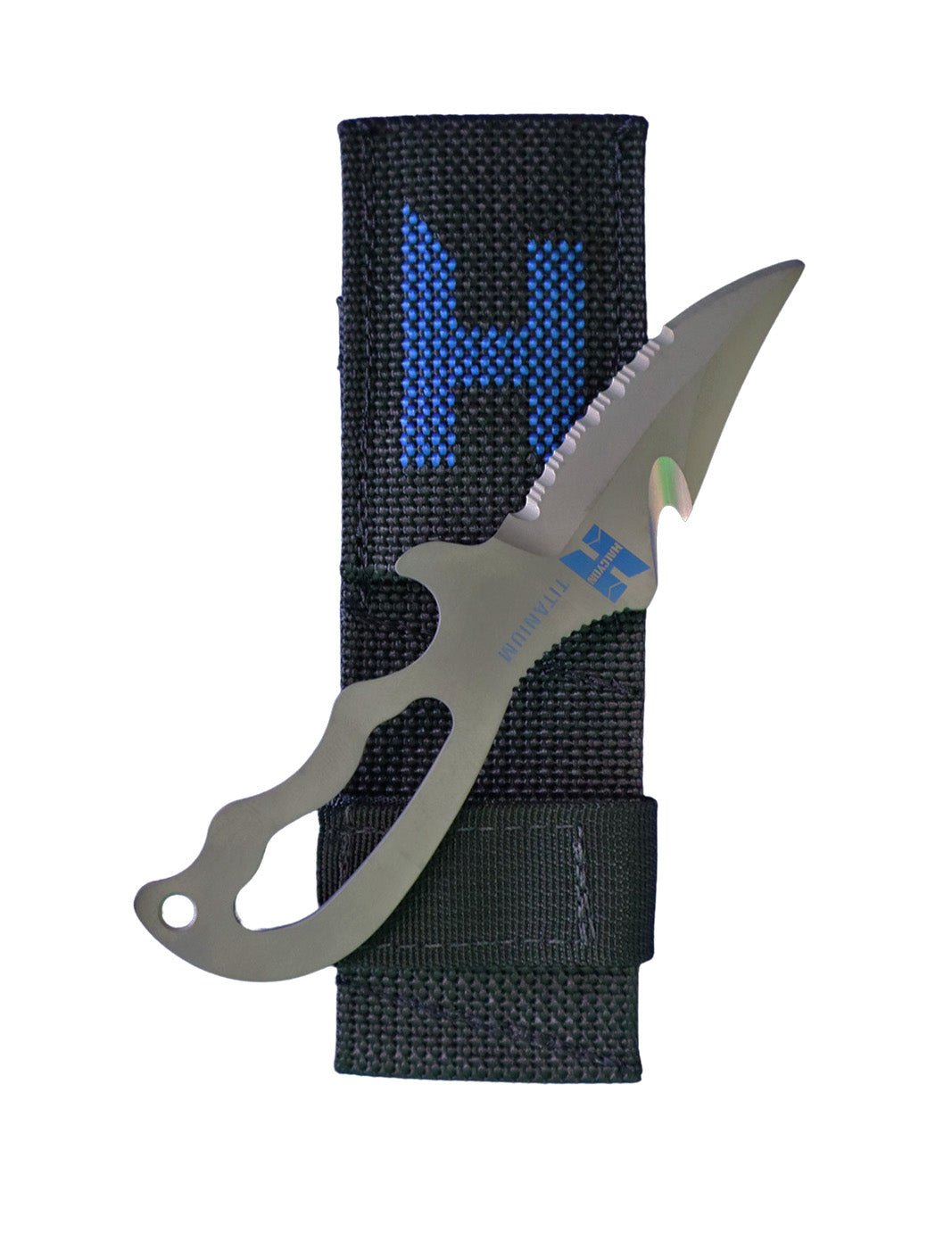 Halcyon Explorer Low-Profile Titanium Knife with Angled Sheath - Infinity DiveHalcyon Explorer Low-Profile Titanium Knife with Angled SheathHalcyon