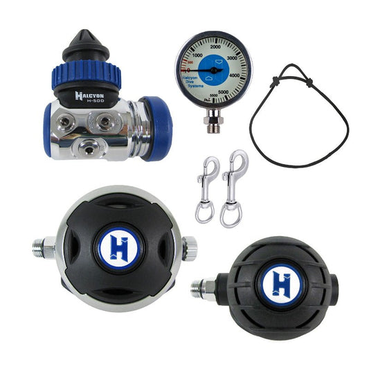 Halcyon H - 50D Single Cylinder Halo Aura Regulator Set - Infinity DiveHalcyon H - 50D Single Cylinder Halo Aura Regulator SetHalcyon