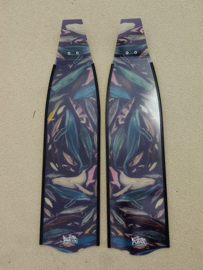Divermon Indigo Cetaceans Free Diving Fins Blades - Composite Soft