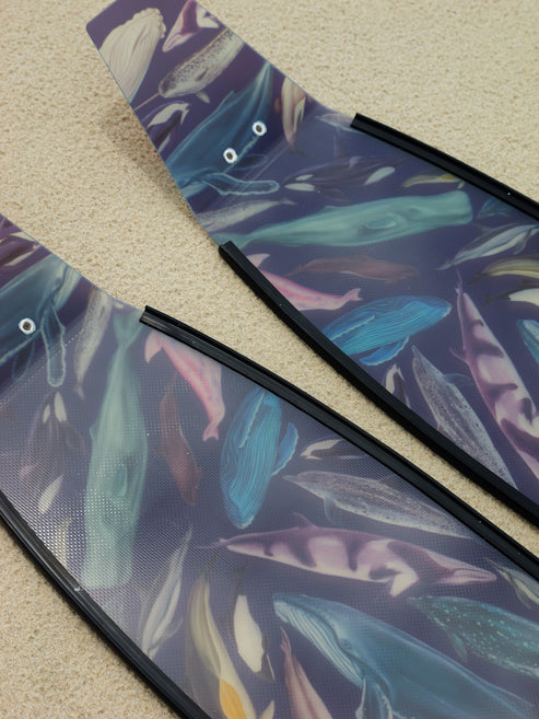 Divermon Indigo Cetaceans Free Diving Fins Blades - Composite Soft