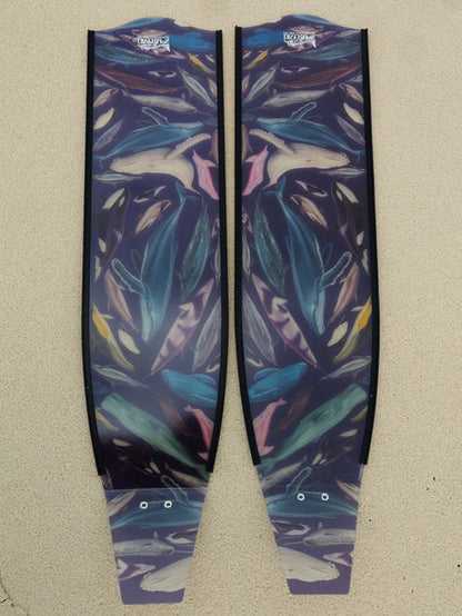 Divermon Indigo Cetaceans Free Diving Fins Blades - Composite Soft