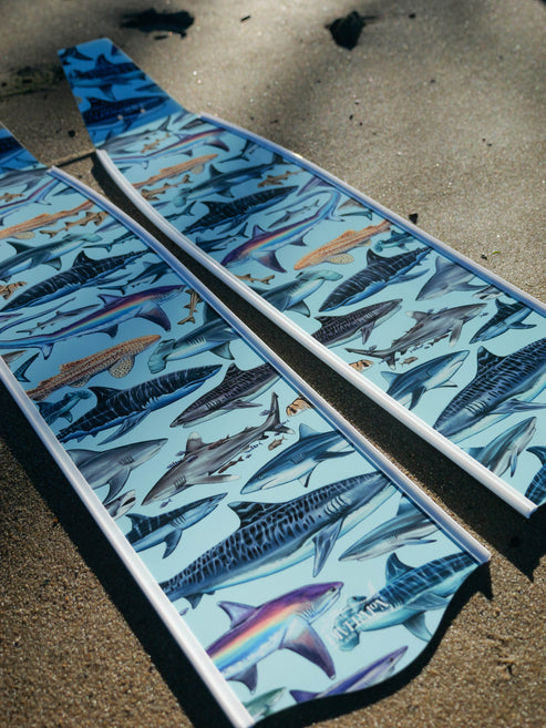 Divermon White Shark Free Diving Fins Blades - Composite Soft
