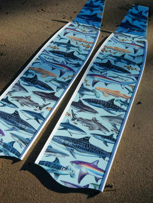 Divermon White Shark Free Diving Fins Blades - Composite Soft