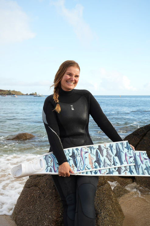 Divermon White Shark Free Diving Fins Blades - Composite Soft