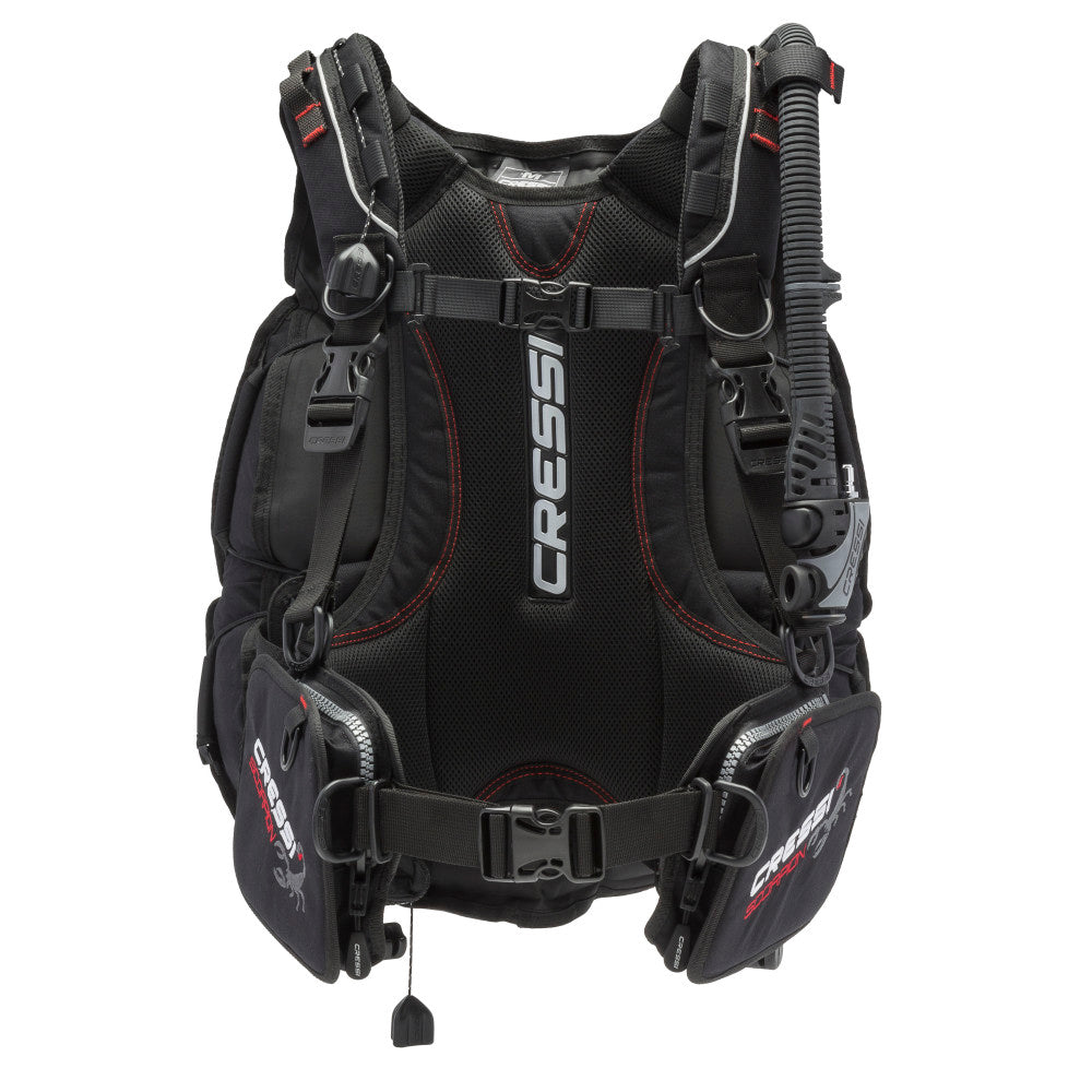 Back view of Cressi Scorpion BCD

