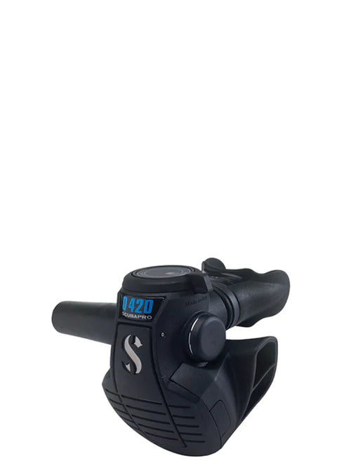 Scubapro D420 balanced second stage regulator isolated on white background

