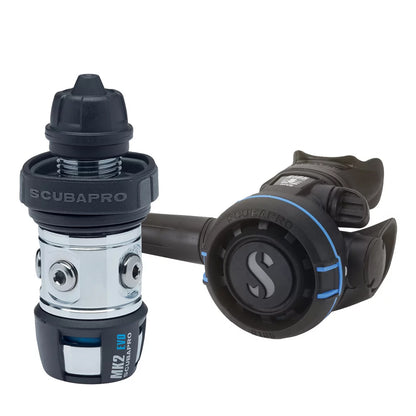 Scubapro MK2 EVO DIN regulator set isolated on white background
