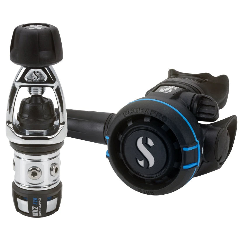 Scubapro MK2 EVO yoke regulator system isolated on white background

