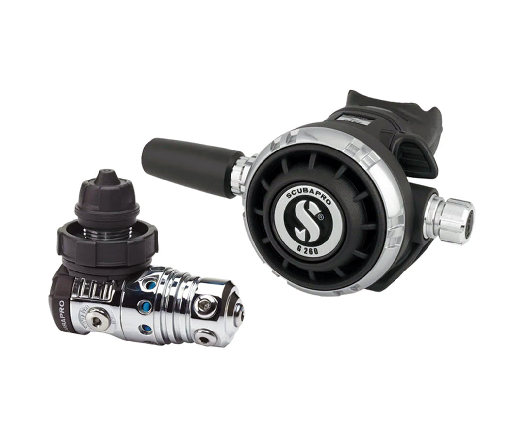 Scubapro MK25 EVO DIN regulator system isolated on white background

