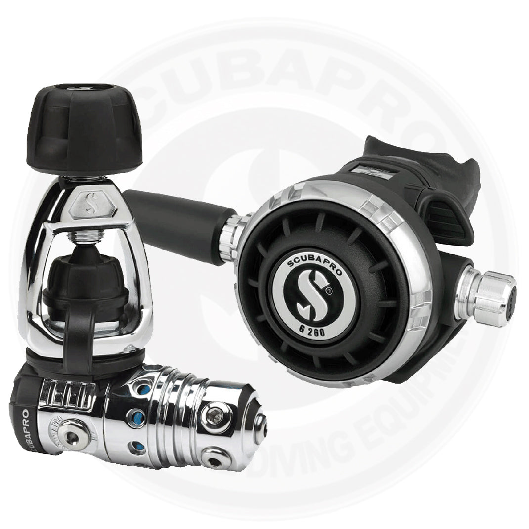 Scubapro MK25 EVO G260 regulator system isolated on white background

